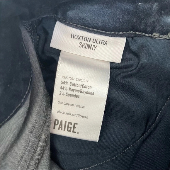 PAIGE Verdugo Ultra Skinny Velvet Pants Midnight Slate Casual Women’s 23 - Picture 7 of 12